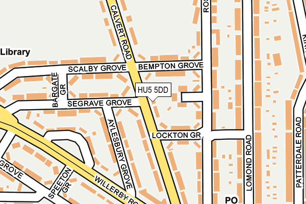 HU5 5DD map - OS OpenMap – Local (Ordnance Survey)