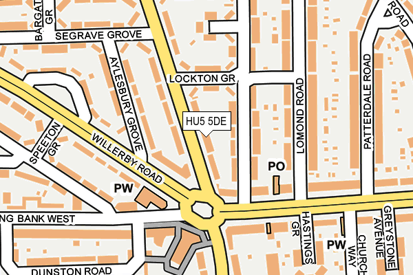 HU5 5DE map - OS OpenMap – Local (Ordnance Survey)