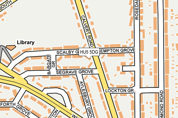 HU5 5DG map - OS OpenMap – Local (Ordnance Survey)