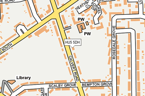 HU5 5DH map - OS OpenMap – Local (Ordnance Survey)