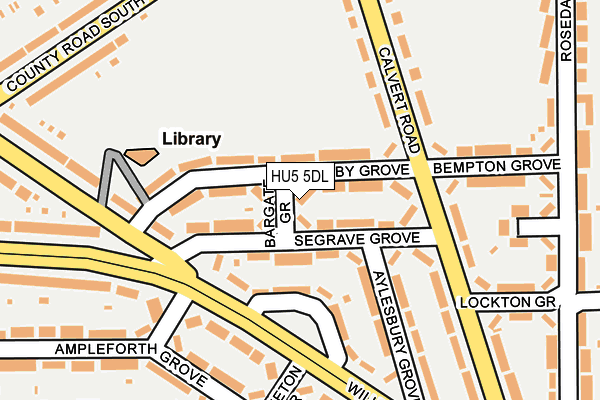 HU5 5DL map - OS OpenMap – Local (Ordnance Survey)