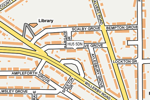 HU5 5DN map - OS OpenMap – Local (Ordnance Survey)