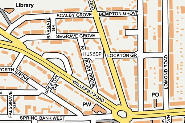 HU5 5DP map - OS OpenMap – Local (Ordnance Survey)