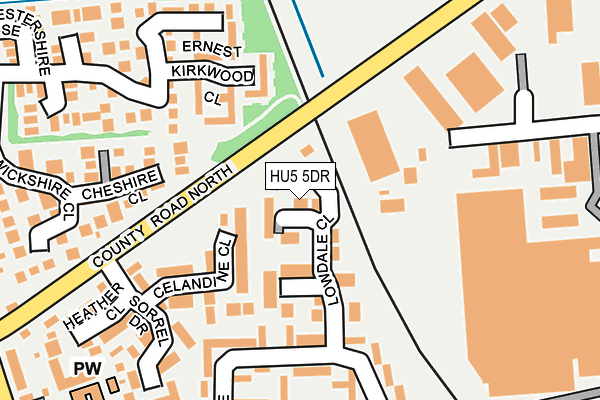 HU5 5DR map - OS OpenMap – Local (Ordnance Survey)