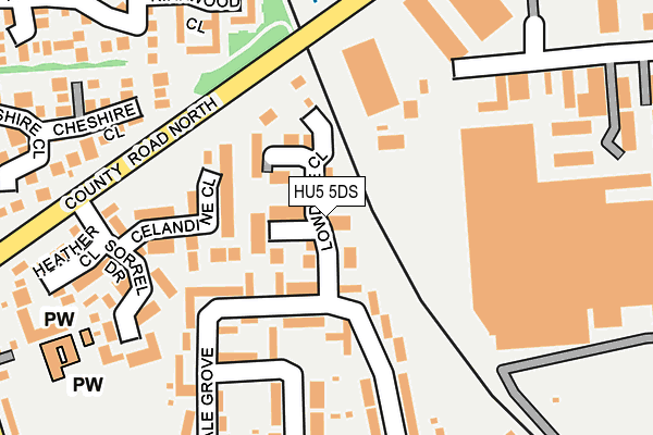 HU5 5DS map - OS OpenMap – Local (Ordnance Survey)