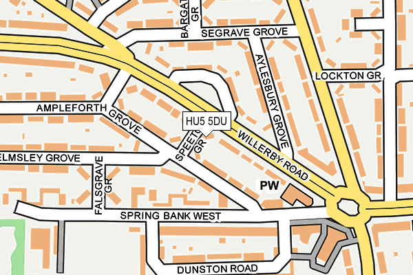 HU5 5DU map - OS OpenMap – Local (Ordnance Survey)