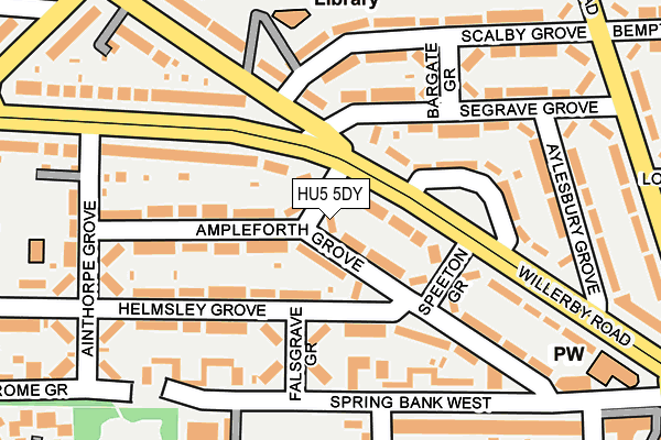 HU5 5DY map - OS OpenMap – Local (Ordnance Survey)