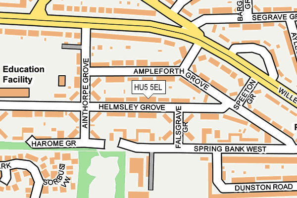 HU5 5EL map - OS OpenMap – Local (Ordnance Survey)