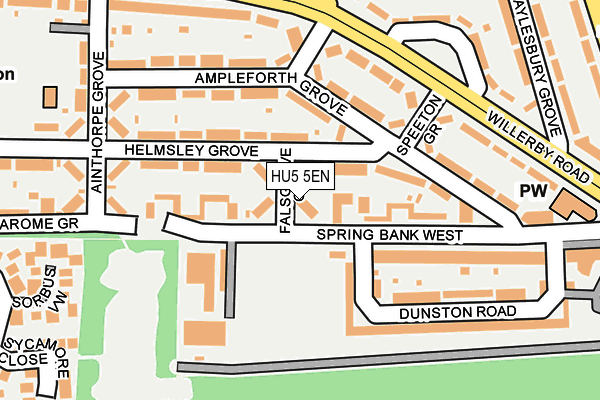 HU5 5EN map - OS OpenMap – Local (Ordnance Survey)