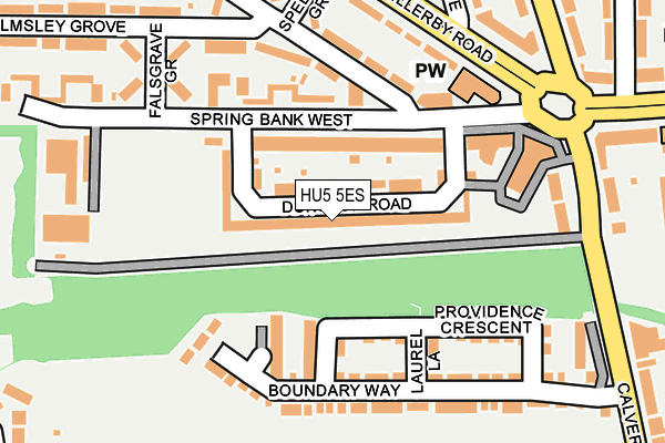 HU5 5ES map - OS OpenMap – Local (Ordnance Survey)