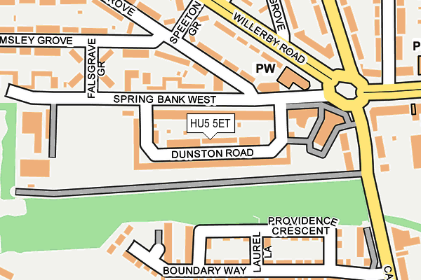 HU5 5ET map - OS OpenMap – Local (Ordnance Survey)