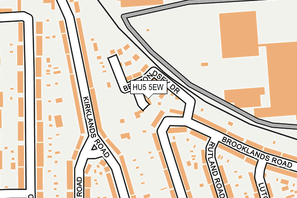 HU5 5EW map - OS OpenMap – Local (Ordnance Survey)