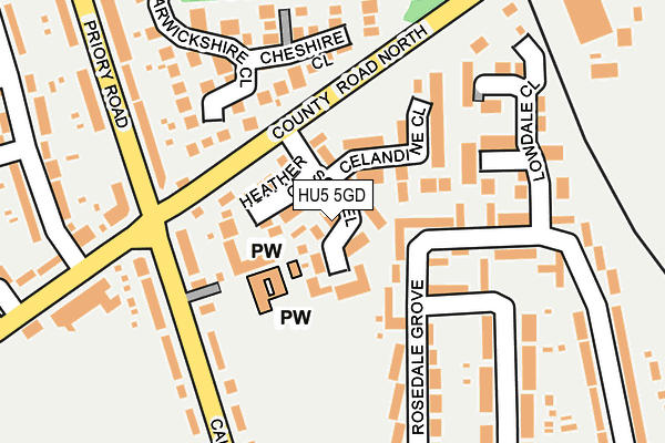 HU5 5GD map - OS OpenMap – Local (Ordnance Survey)