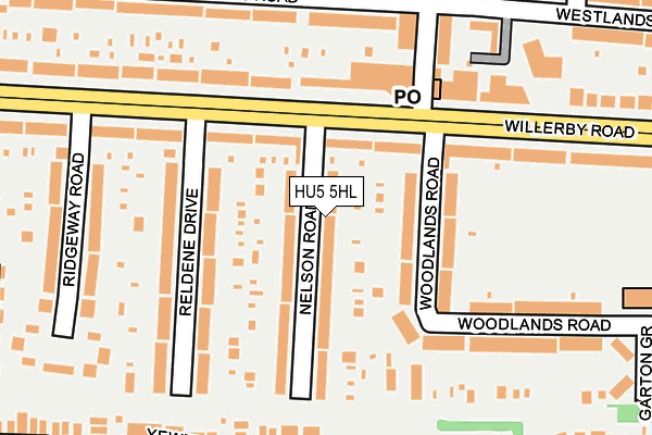 HU5 5HL map - OS OpenMap – Local (Ordnance Survey)