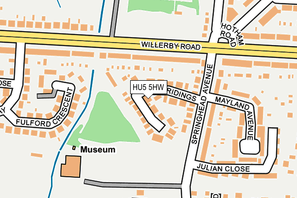HU5 5HW map - OS OpenMap – Local (Ordnance Survey)