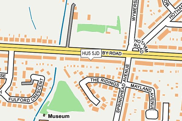 HU5 5JD map - OS OpenMap – Local (Ordnance Survey)