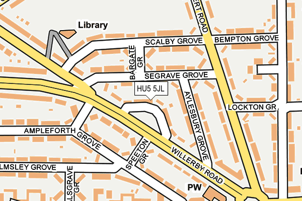 HU5 5JL map - OS OpenMap – Local (Ordnance Survey)