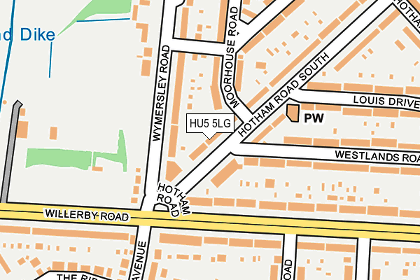 HU5 5LG map - OS OpenMap – Local (Ordnance Survey)