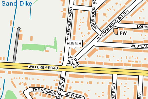 HU5 5LH map - OS OpenMap – Local (Ordnance Survey)