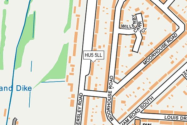 HU5 5LL map - OS OpenMap – Local (Ordnance Survey)