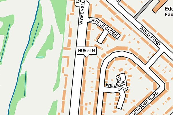 HU5 5LN map - OS OpenMap – Local (Ordnance Survey)