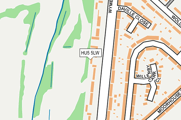 HU5 5LW map - OS OpenMap – Local (Ordnance Survey)