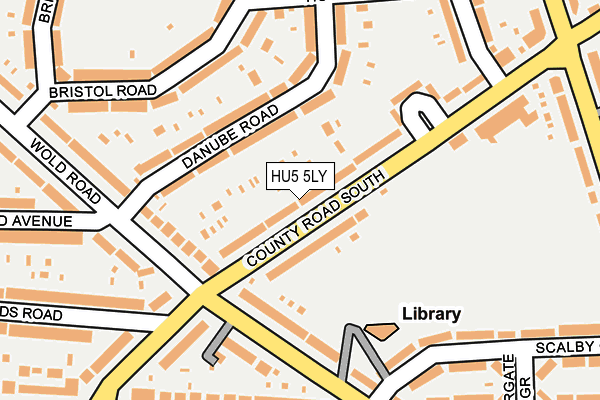 HU5 5LY map - OS OpenMap – Local (Ordnance Survey)