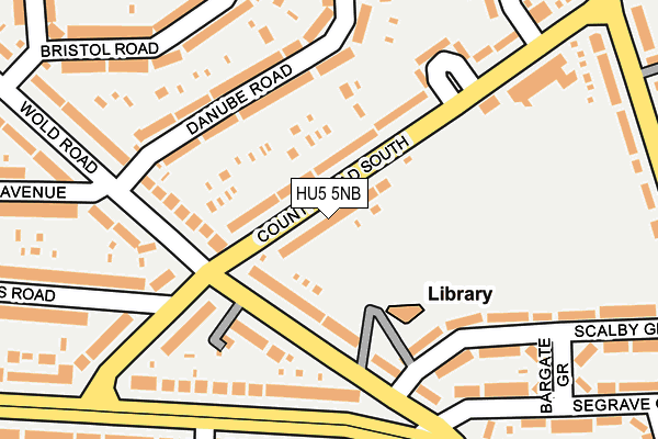 HU5 5NB map - OS OpenMap – Local (Ordnance Survey)