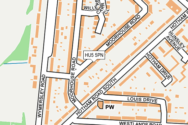 HU5 5PN map - OS OpenMap – Local (Ordnance Survey)