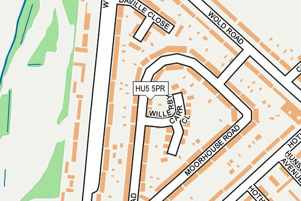 HU5 5PR map - OS OpenMap – Local (Ordnance Survey)