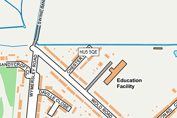 HU5 5QE map - OS OpenMap – Local (Ordnance Survey)