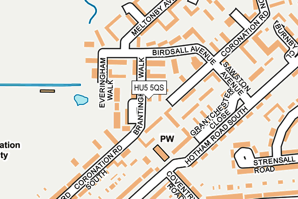 HU5 5QS map - OS OpenMap – Local (Ordnance Survey)