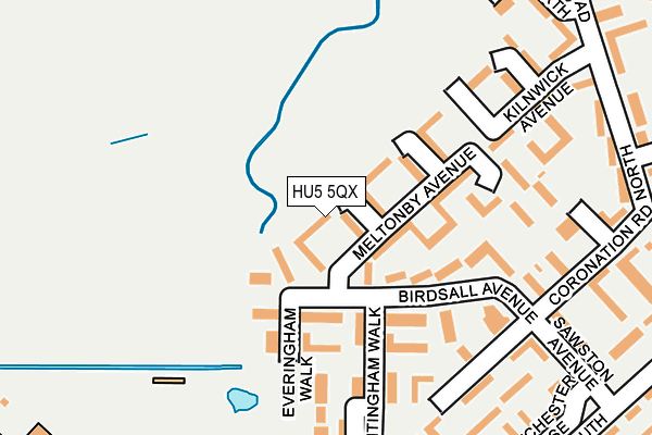 HU5 5QX map - OS OpenMap – Local (Ordnance Survey)