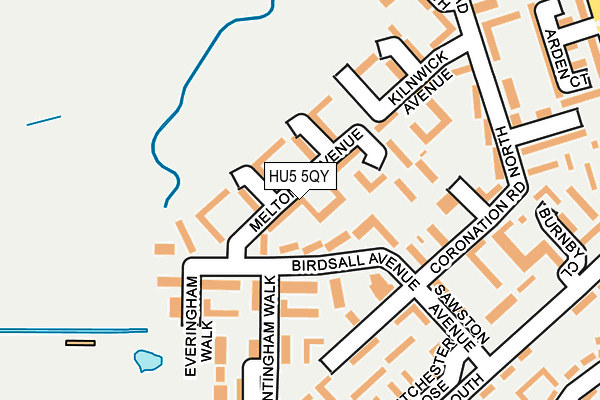 HU5 5QY map - OS OpenMap – Local (Ordnance Survey)