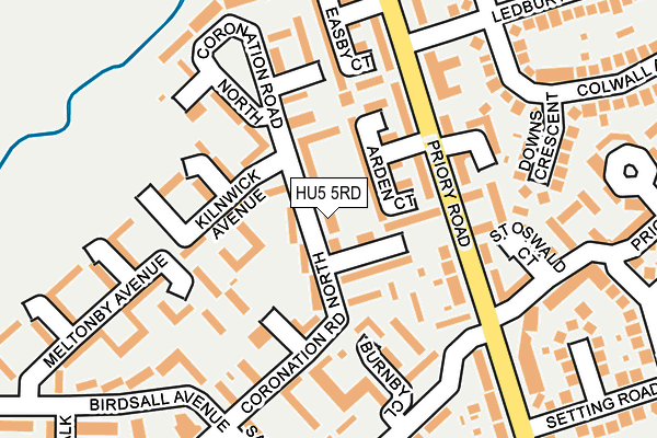 HU5 5RD map - OS OpenMap – Local (Ordnance Survey)