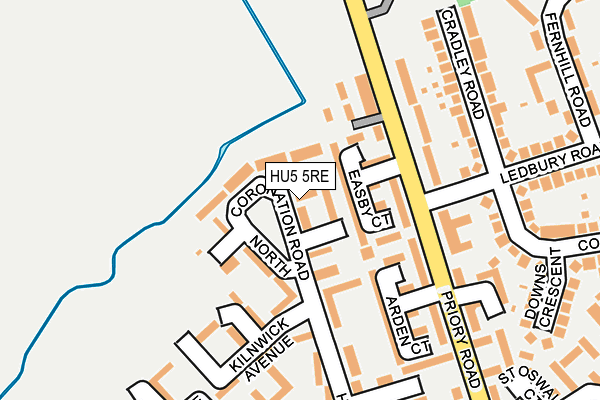 HU5 5RE map - OS OpenMap – Local (Ordnance Survey)