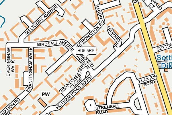 HU5 5RP map - OS OpenMap – Local (Ordnance Survey)