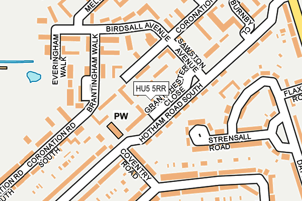 HU5 5RR map - OS OpenMap – Local (Ordnance Survey)
