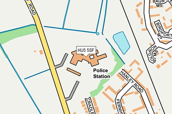 HU5 5SF map - OS OpenMap – Local (Ordnance Survey)