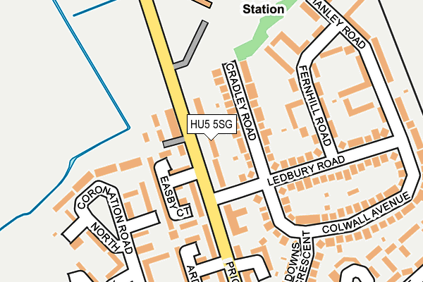HU5 5SG map - OS OpenMap – Local (Ordnance Survey)
