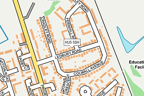HU5 5SH map - OS OpenMap – Local (Ordnance Survey)