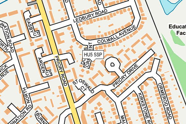 HU5 5SP map - OS OpenMap – Local (Ordnance Survey)
