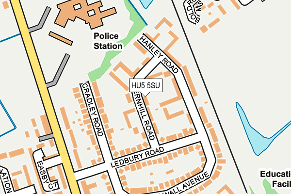 HU5 5SU map - OS OpenMap – Local (Ordnance Survey)