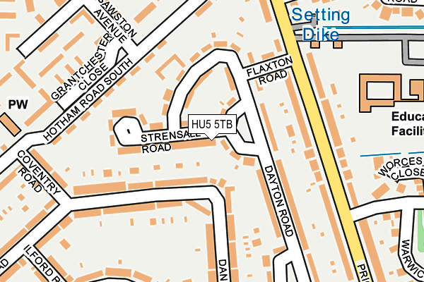 HU5 5TB map - OS OpenMap – Local (Ordnance Survey)
