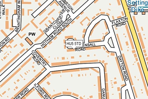 HU5 5TD map - OS OpenMap – Local (Ordnance Survey)