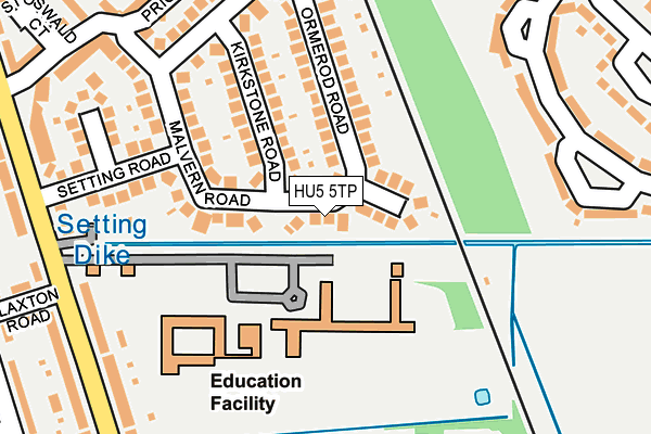 HU5 5TP map - OS OpenMap – Local (Ordnance Survey)