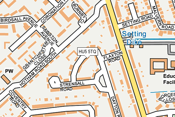 HU5 5TQ map - OS OpenMap – Local (Ordnance Survey)