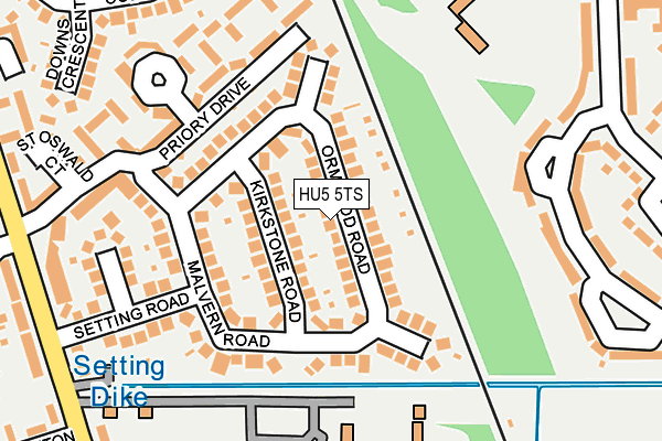 HU5 5TS map - OS OpenMap – Local (Ordnance Survey)