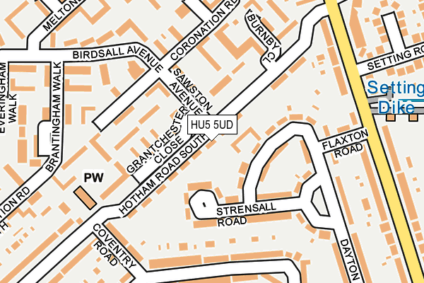 HU5 5UD map - OS OpenMap – Local (Ordnance Survey)