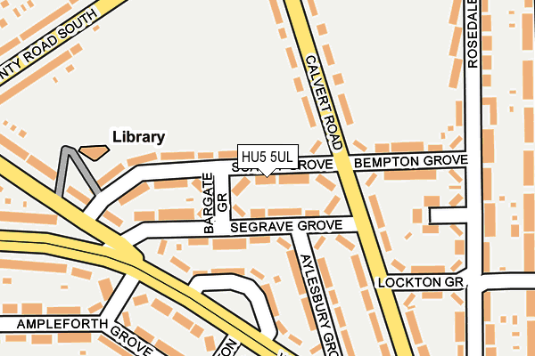 HU5 5UL map - OS OpenMap – Local (Ordnance Survey)
